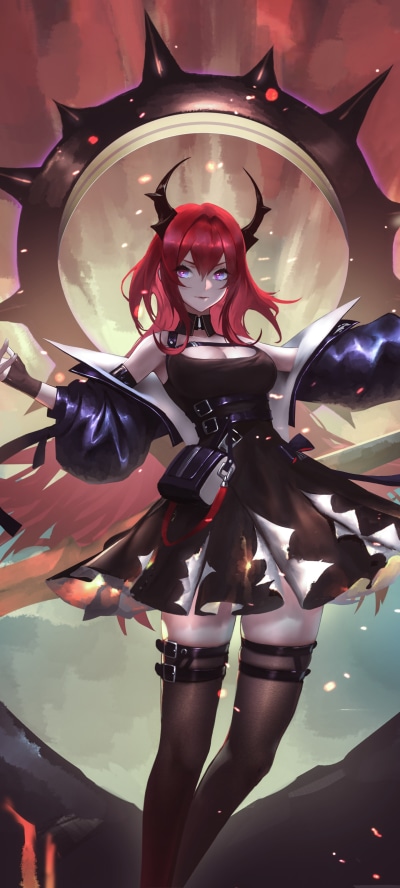 Video Game Arknights, Surtr (Arknights), 1440x3200