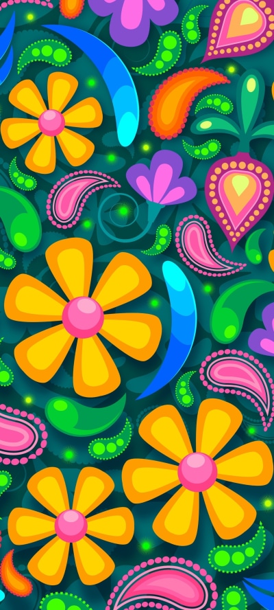 Artistic Flower, Colors, Colorful, 1440x3200