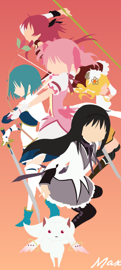Anime Puella Magi Madoka Magica, Sayaka Miki, Kyuubey (Puella Magi Madoka Magica), Madoka Kaname, Kyōko Sakura, Homura Akemi, 1440x3200