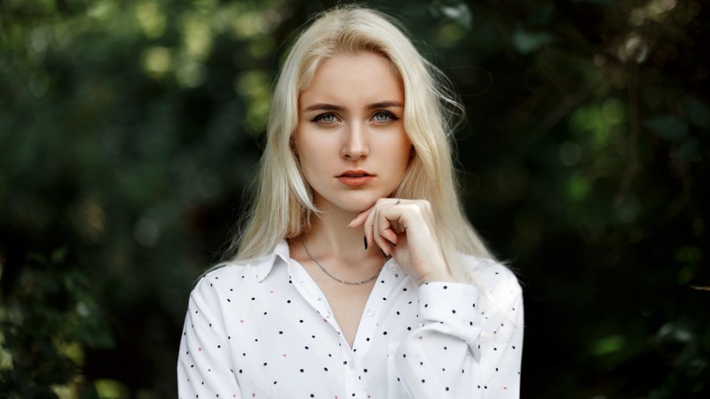 Face, model, blonde, 4K