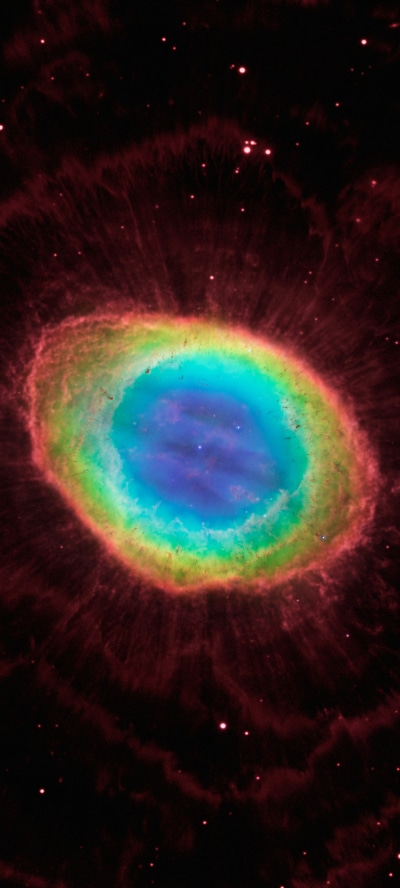 Sci Fi Nebula, Circle, Stars, Space, 1440x3200