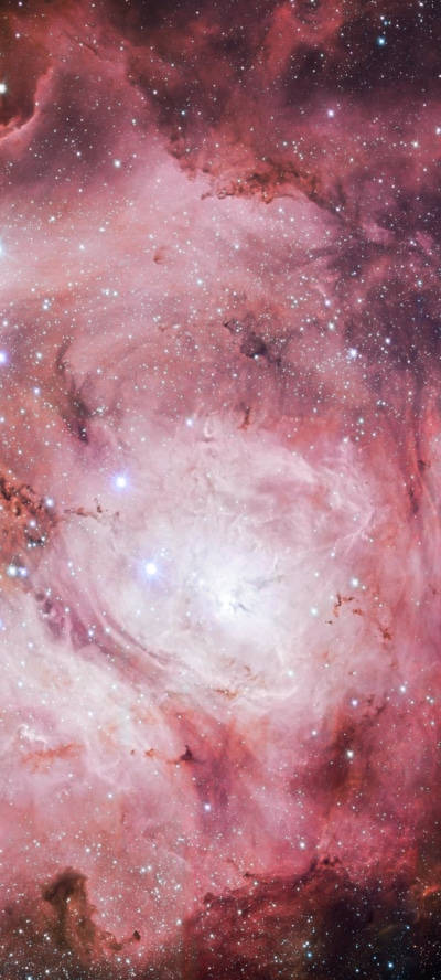Sci Fi Nebula, Stars, Lagoon Nebula, 1440x3200