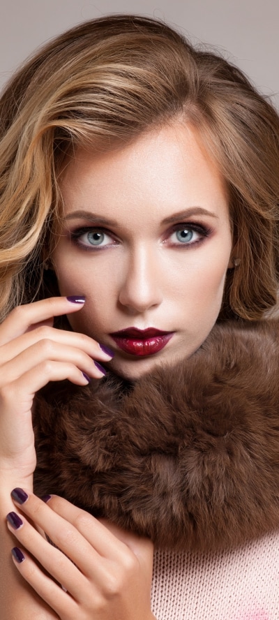 Women Model, Lipstick, Blue Eyes, Blonde, 1440x3200
