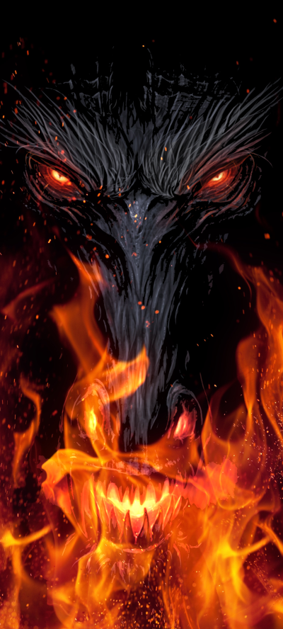 Dark Demon, Flame, 1440x3200