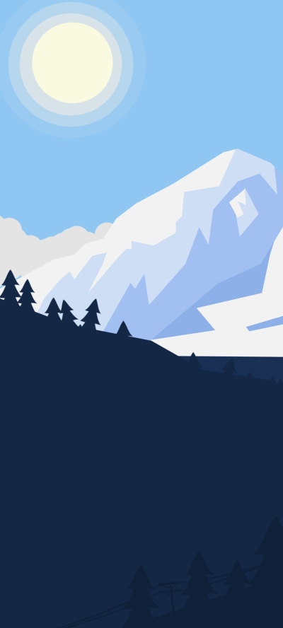 Artistic Minimalist, Mountain, 1440x3200
