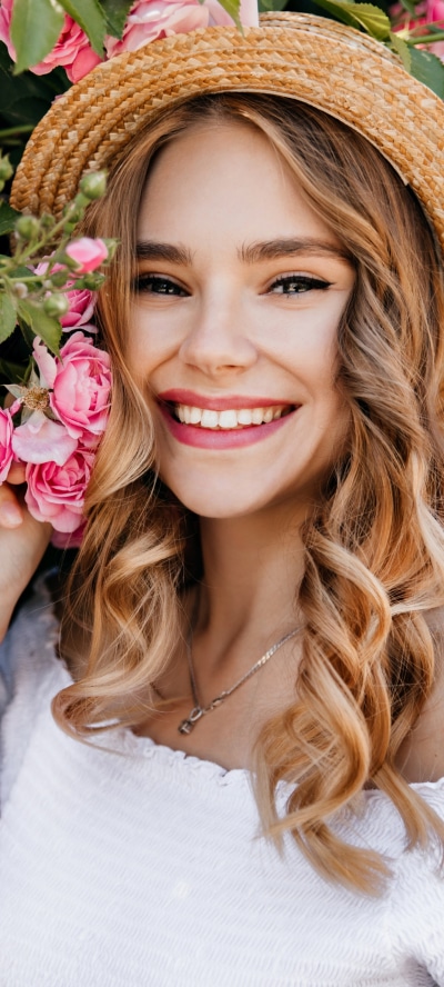 Women Model, Hat, Smile, 1440x3200