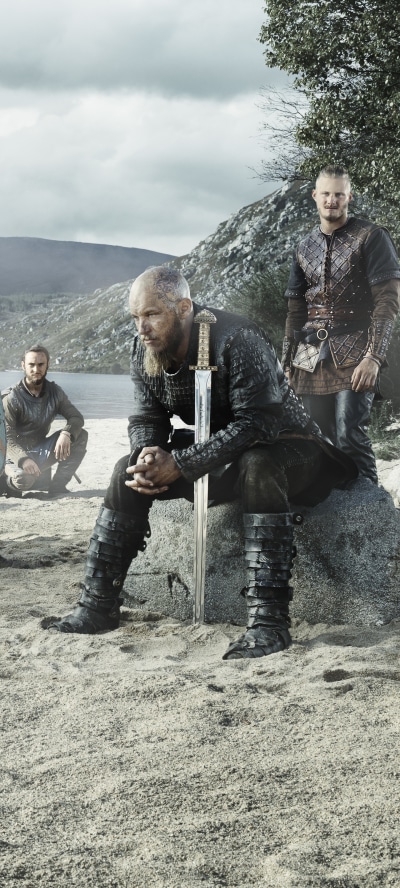 TV Show Vikings, Ragnar Lothbrok, Warrior, 1440x3200