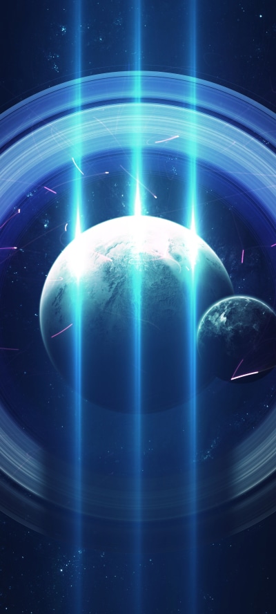 Sci Fi Planets, 1440x3200