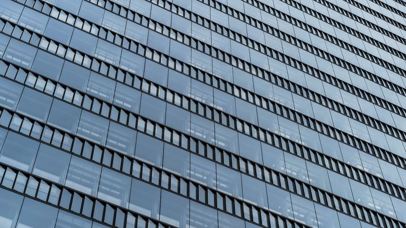 facade, windows, glass, building, 4k