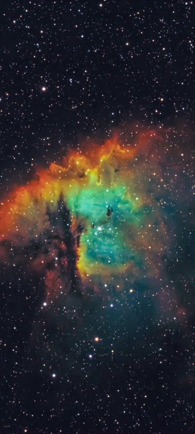 Sci Fi Nebula, Stars, Space, 1440x3200
