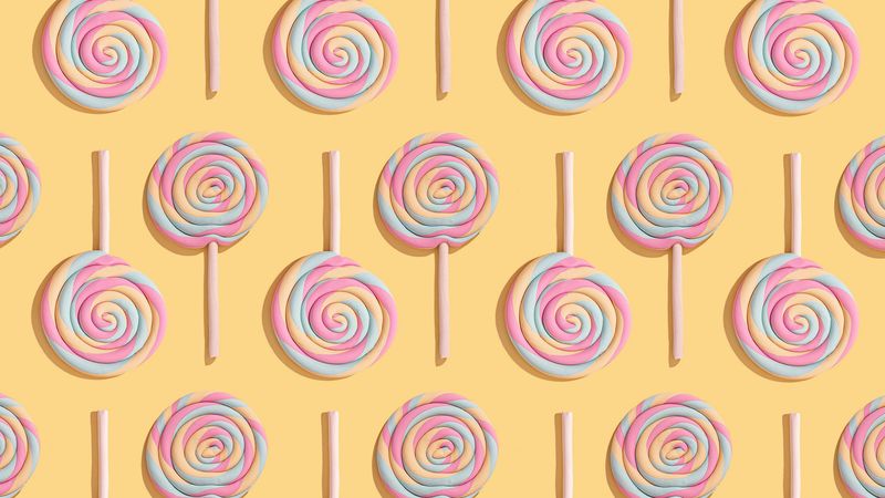 lollipop, sweetness, pattern, 4k