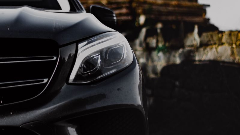 sports car, car, headlight, front view, 4k