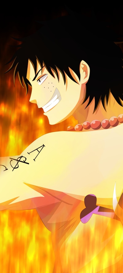Anime One Piece, Portgas D. Ace, 1440x3200