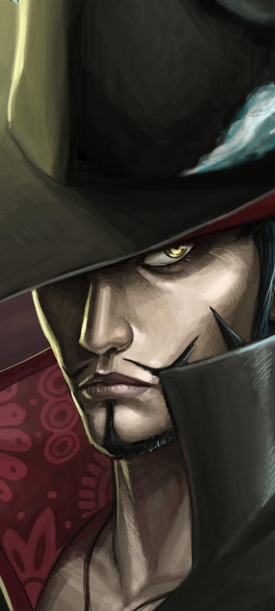 Anime One Piece, Dracule Mihawk, 1440x3200