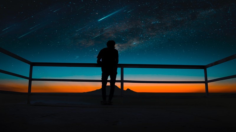 Meteor, human, spacelights, 4K, 4K