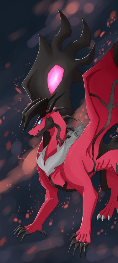 Anime Pokémon, Yveltal (Pokémon), 1440x3200