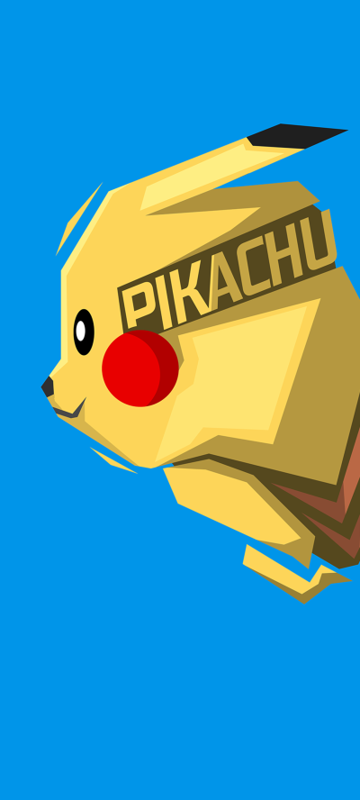 Anime Pokémon, Pikachu, Minimalist, 1440x3200