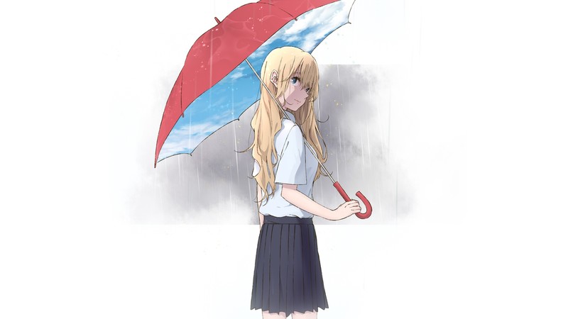Girl, rain, mood, 4K