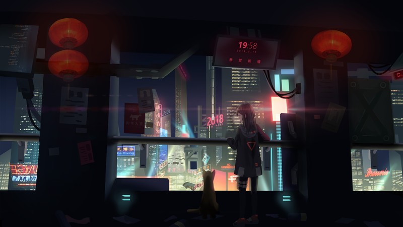 Cyberpunk, Girl, 4K