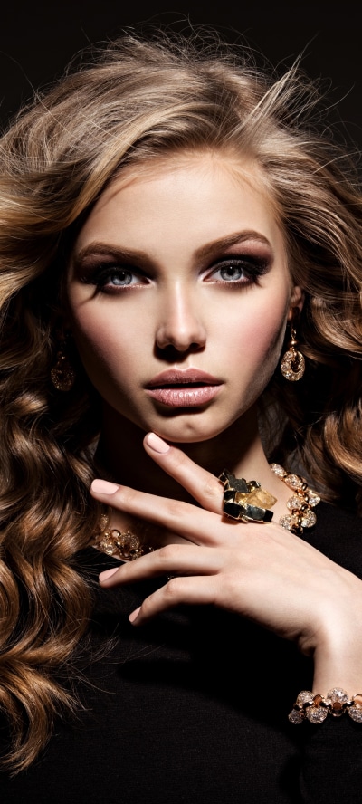 Women Model, Blonde, Face, Jewelry, 1440x3200