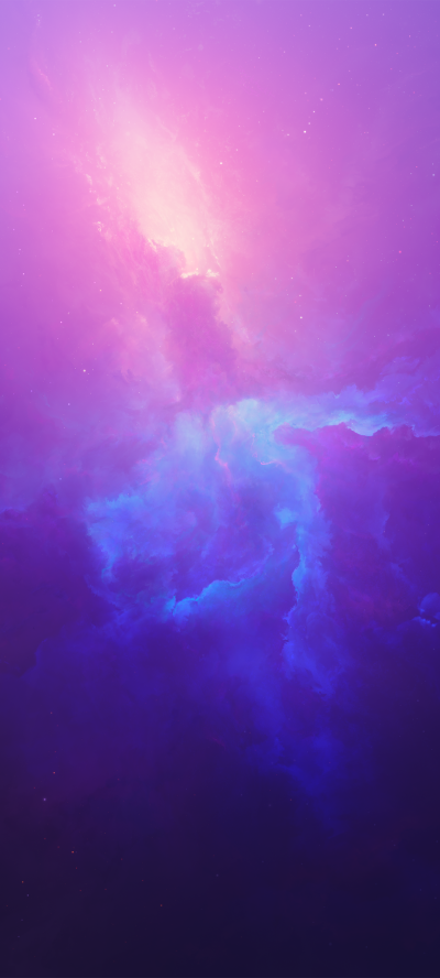 Sci Fi Nebula, Purple, Space, Blue, 1440x3200