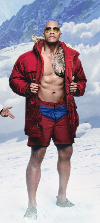 Movie Baywatch, Dwayne Johnson, 1440x3200