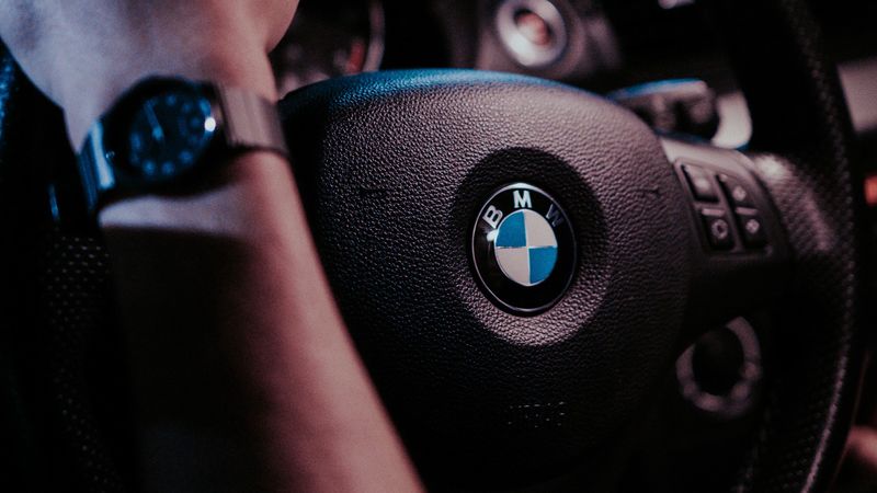 bmw, steering wheel, hand, interior, watches, 4k