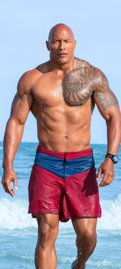 Movie Baywatch, Dwayne Johnson, 1440x3200
