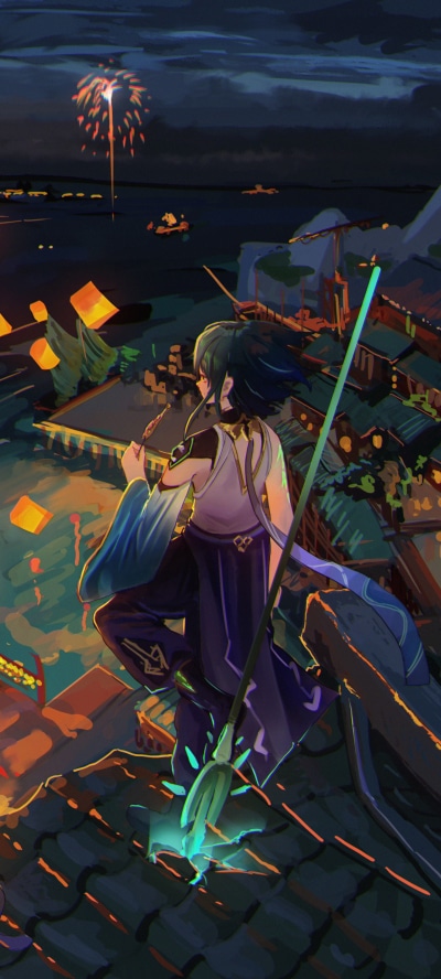 Video Game Genshin Impact, Xiao (Genshin Impact), 1440x3200