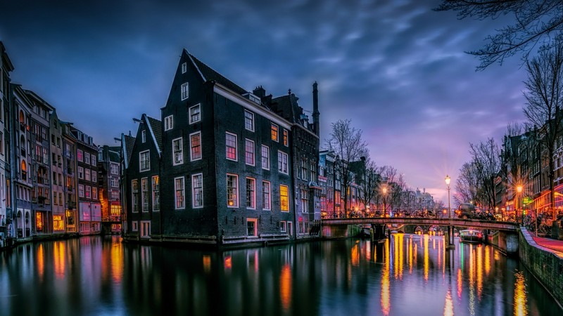 Amsterdam, channel, 4K