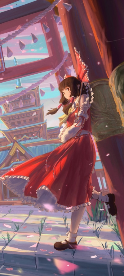 Anime Touhou, Chen (Touhou), Dress, 1440x3200
