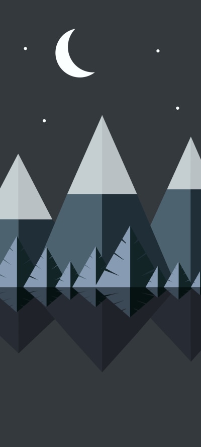Artistic Minimalist, Mountain, 1440x3200