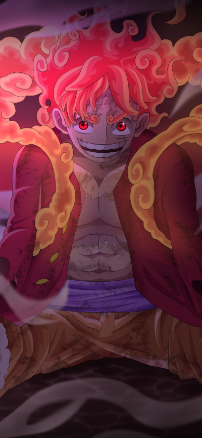 Anime One Piece, Monkey D. Luffy, Gear 5 (One Piece), 1440x3120