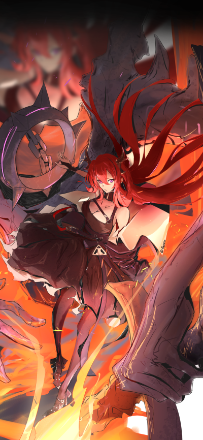 Video Game Arknights, Surtr (Arknights), 1440x3120
