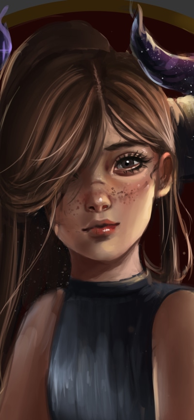 Fantasy Demon, Face, 1440x3120