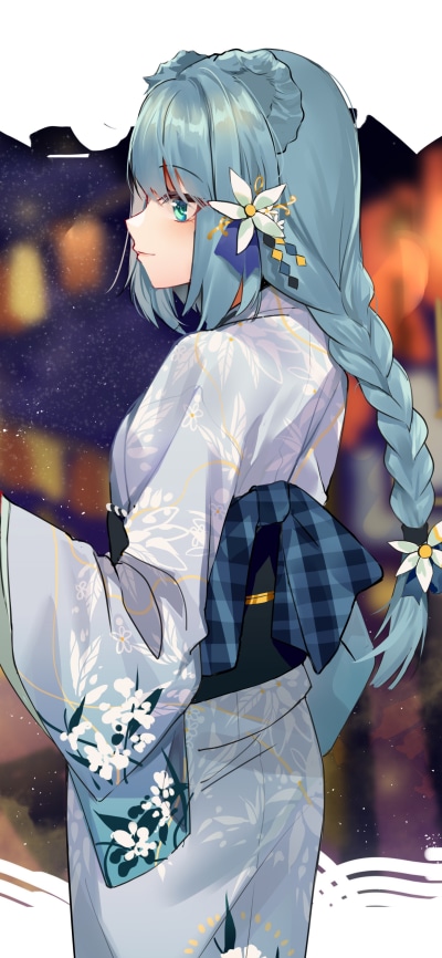 Video Game Arknights, Istina (Arknights), Kimono, 1440x3120