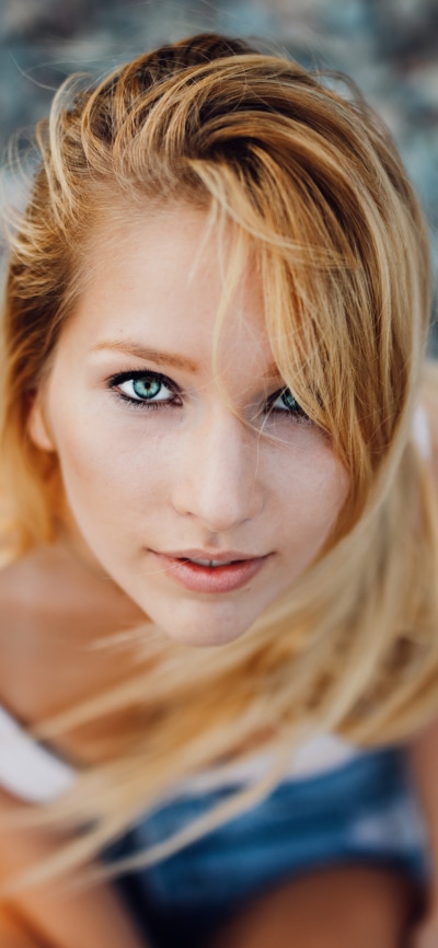 Women Model, Blue Eyes, Blonde, 1440x3120