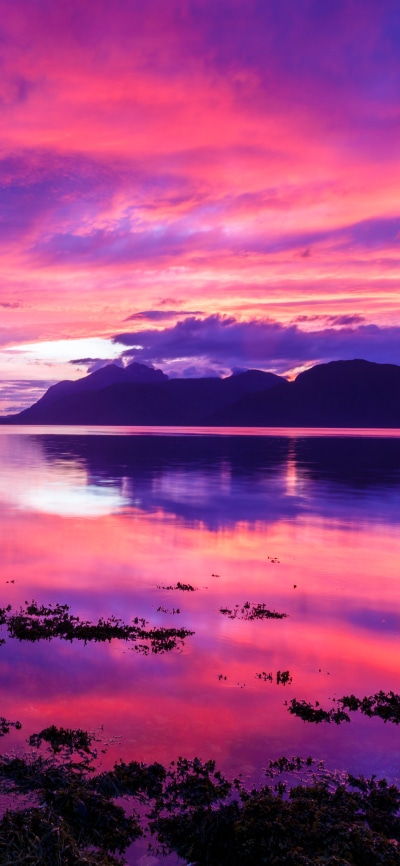 Earth Sunset, Reflection, Nature, 1440x3120