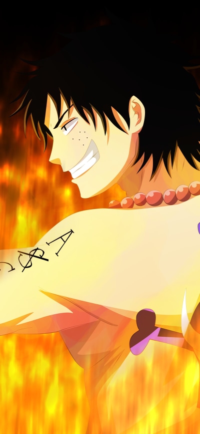Anime One Piece, Portgas D. Ace, 1440x3120