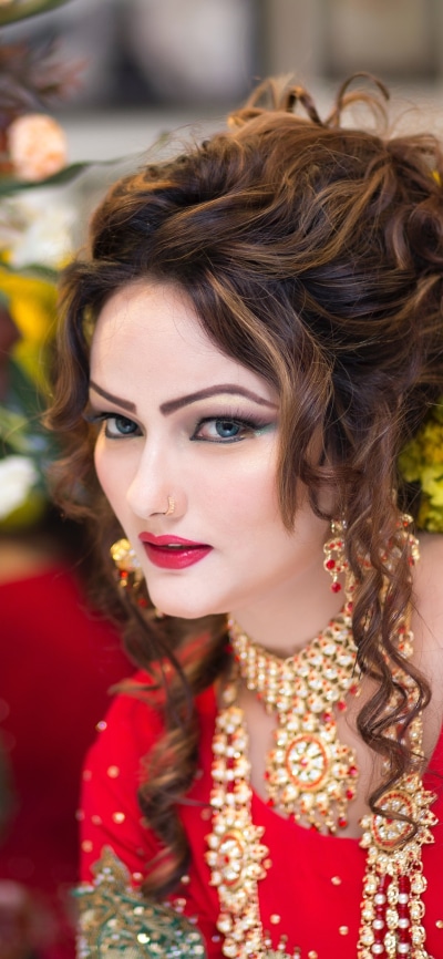 Women Model, Lipstick, Brunette, Necklace, 1440x3120