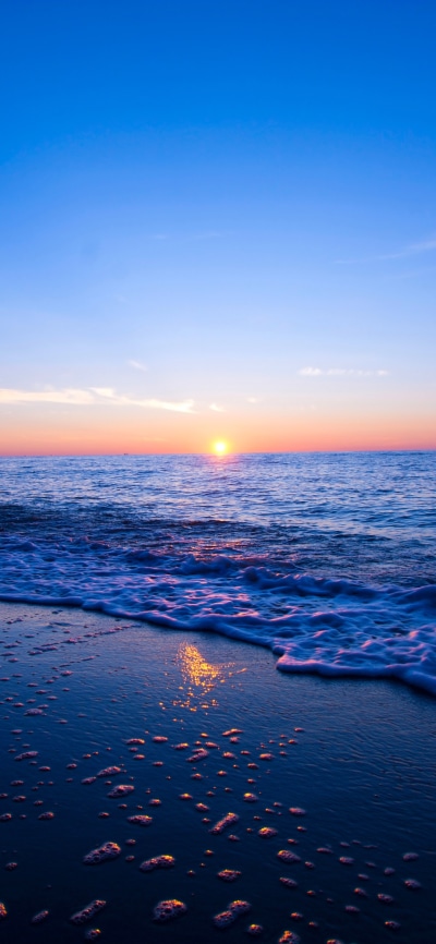 Earth Sunset, Ocean, 1440x3120