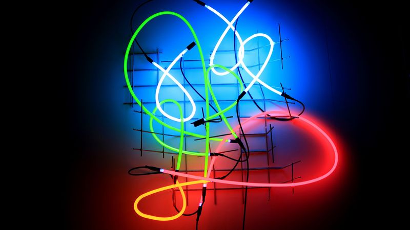 neon, glow, lamp, multi-colored, 4k