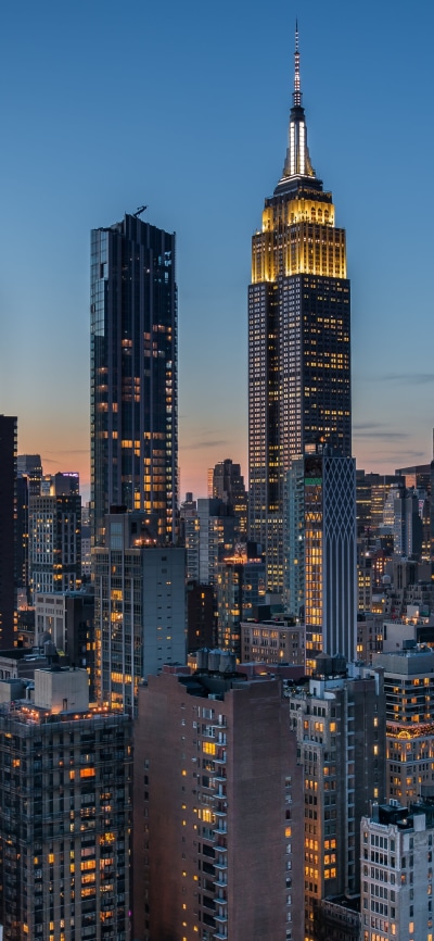 Man Made Manhattan, Building, Skyscraper, USA, New York, 1440x3120