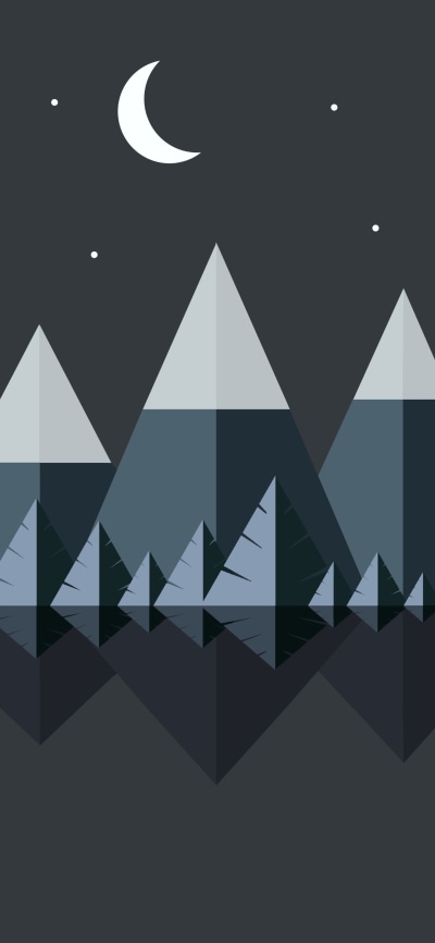 Artistic Minimalist, Mountain, 1440x3120