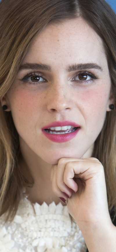 Celebrity Emma Watson, Brown Eyes, Brunette, English, Face, Actress, 1440x3120