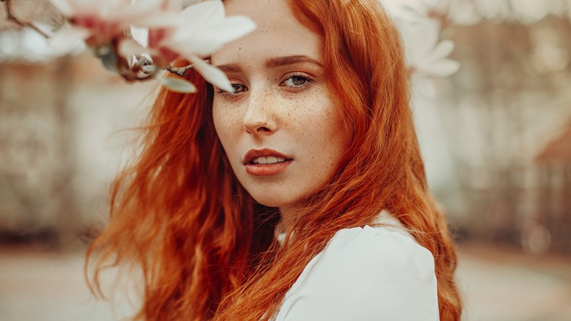 Face, photo, redhead, 4K