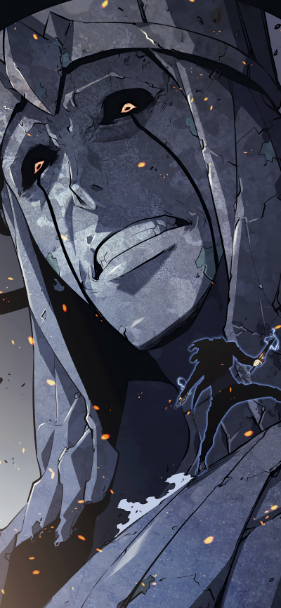 Anime Solo Leveling, Statue Of God (Solo Leveling), Sung Jin-Woo, 1440x3120