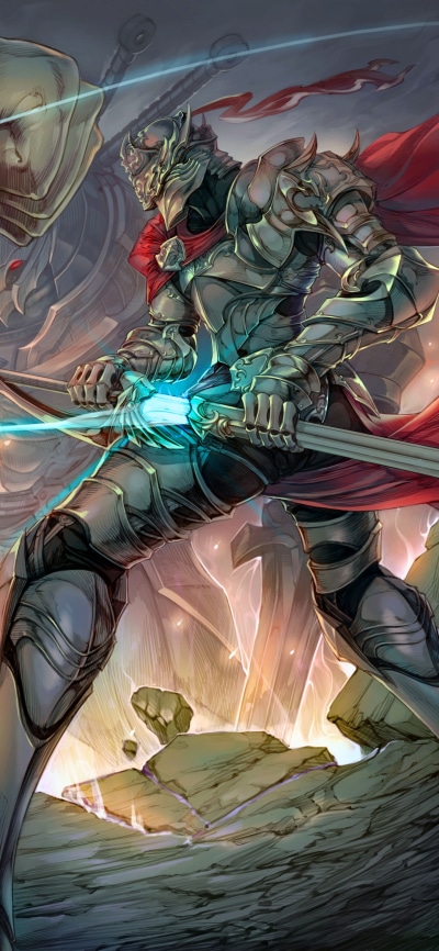 Fantasy Knight, Sword, Warrior, Armor, 1440x3120