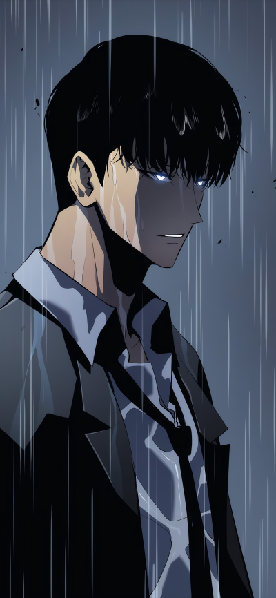 Anime Solo Leveling, Sung Jin-Woo, 1440x3120