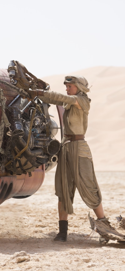 Movie Star Wars Episode VII: The Force Awakens, Rey (Star Wars), Daisy Ridley, Star Wars, 1440x3120